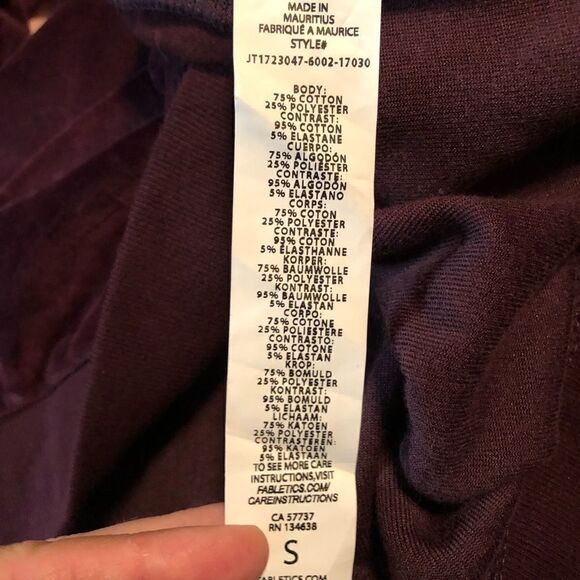 NWT! Fabletics Britt pullover. 1/4 zip & velour. - Picture 6 of 14